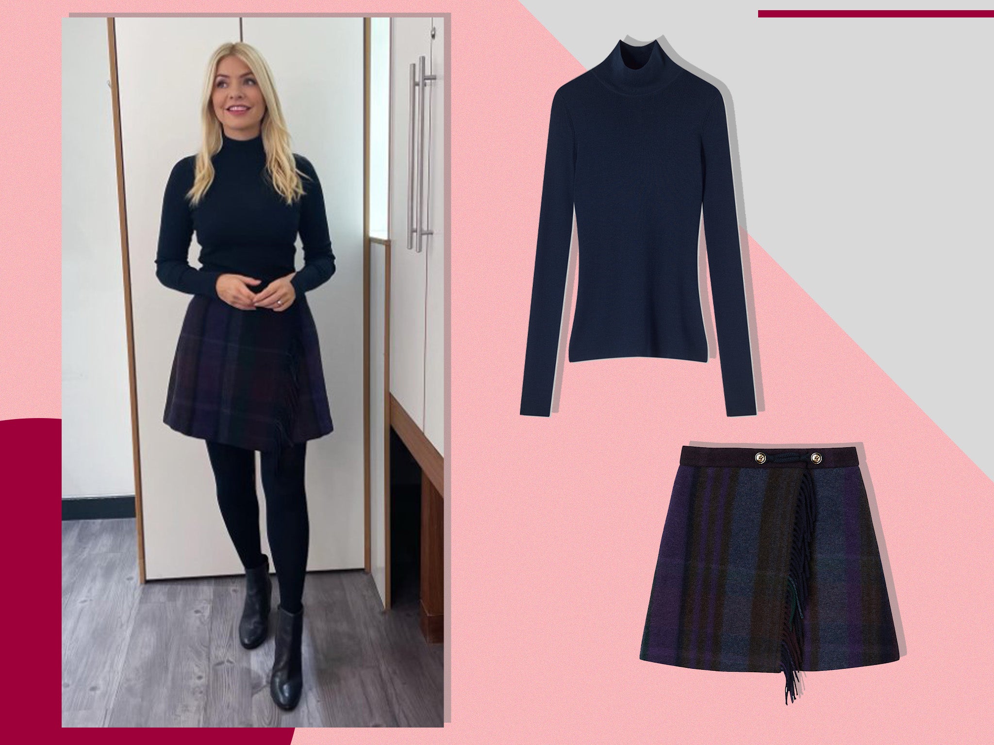 Holly Willoughby skirt Buy her Sandro mini as seen on today s This Morning show The Independent